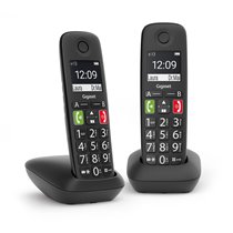 E290 Duo Teléfono DECT/analógico Identificador de llamadas Negro
