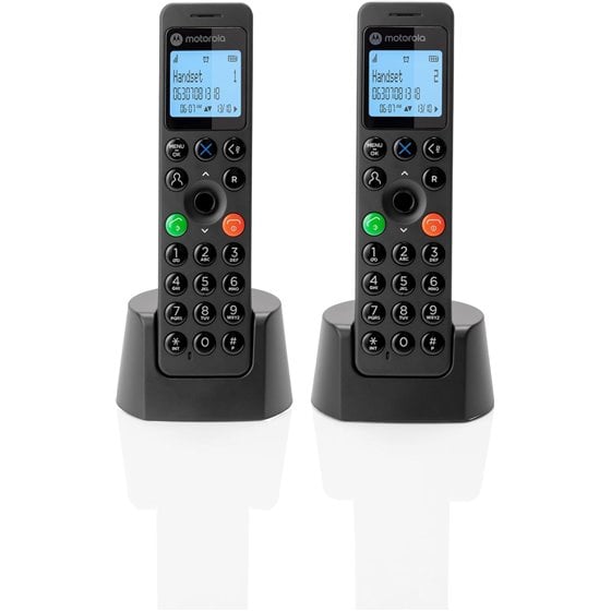 DOT202 Twin Teléfono DECT Identificador de llamadas Negro