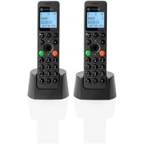 DOT202 Twin Teléfono DECT Identificador de llamadas Negro