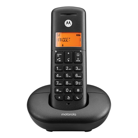 E201 Teléfono DECT Identificador de llamadas Negro