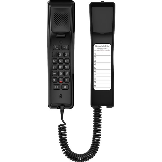 H2U V2 teléfono IP Negro 2 líneas