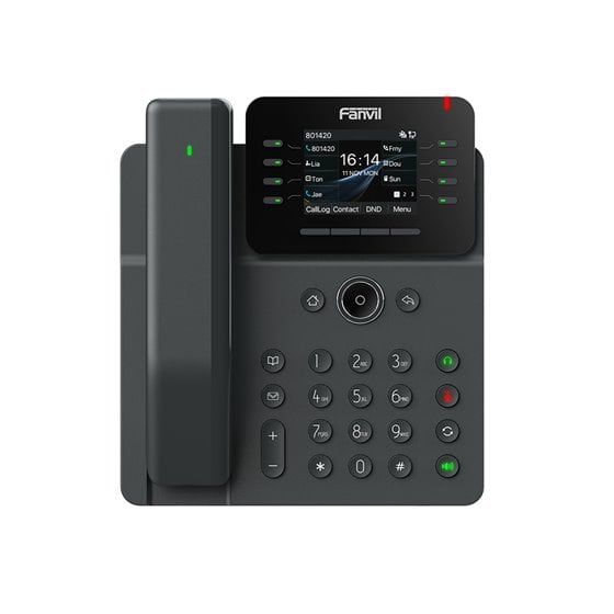 V62 Pro teléfono IP Negro 12 líneas LCD