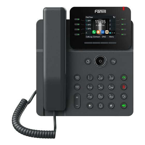 V62G teléfono IP Negro 12 líneas LCD