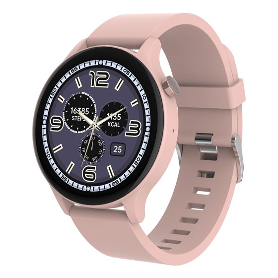 SWC-338RO Relojes inteligentes y deportivos 3,51 cm (1.38") TFT 44.6 mm Digital 240 x 240 Pixeles Pantalla táctil Rosa