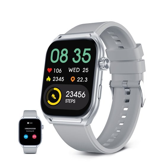 Smartwatch Urban Move, Pantalla AMOLED 2.06", Autonomía 5 días, Modo deporte y salud, Manos libres, IP67, Gris