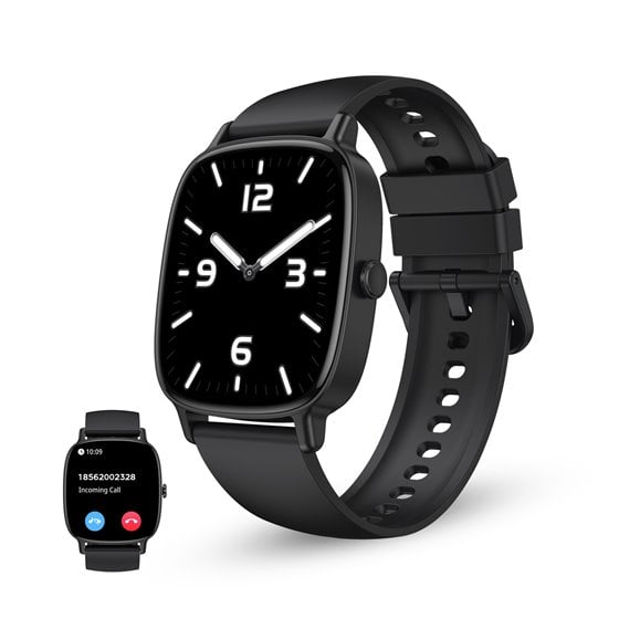 Smartwatch Pulse, Pantalla 1.83", Autonomía 7 días, Modo deporte y salud, Llamadas, IP68, Negro
