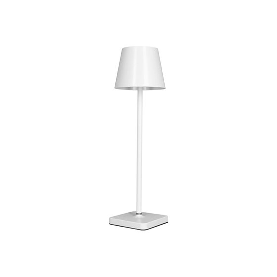 Lampara de escritorio q-connect nova led 2w 200 lm metalica tactil recargable usb-c color blanco