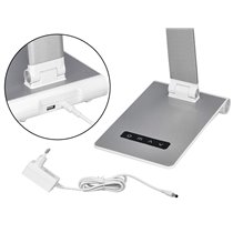 Lampara de escritorio q-connect sirio led 13w 800 lmtactil 3 niveles de color brillo regulable color plata