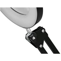 Lampara de escritorio q-connect hadar led 8w 380lm aluminio con pinza y lupa brazo doble color negro