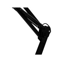 Lampara de escritorio q-connect hadar led 8w 380lm aluminio con pinza y lupa brazo doble color negro