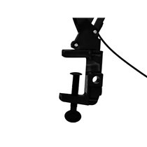 Lampara de escritorio q-connect hadar led 8w 380lm aluminio con pinza y lupa brazo doble color negro