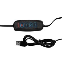 Lampara de escritorio q-connect hadar led 8w 380lm aluminio con pinza y lupa brazo doble color negro