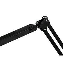 Lampara de escritorio q-connect rigel led 8w 320 lm aluminio con pinza brazo doble3 articulaciones color negro