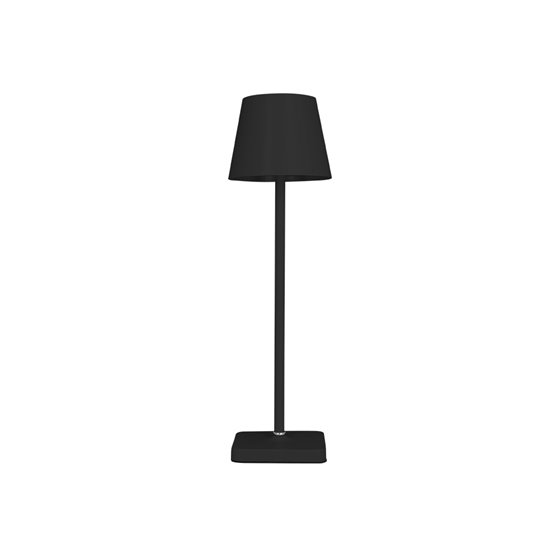 Lampara de escritorio q-connect nova led 2w 200 lm metalica tactil recargable usb-c color negro