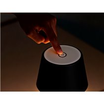 Lampara de escritorio q-connect nova led 2w 200 lm metalica tactil recargable usb-c color negro