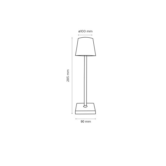 Lampara de escritorio q-connect nova led 2w 200 lm metalica tactil recargable usb-c color negro