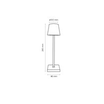 Lampara de escritorio q-connect nova led 2w 200 lm metalica tactil recargable usb-c color negro