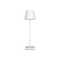 Lampara de escritorio q-connect nova led 2w 200 lm metalica tactil recargable usb-c color blanco