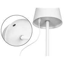 Lampara de escritorio q-connect nova led 2w 200 lm metalica tactil recargable usb-c color blanco