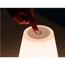 Lampara de escritorio q-connect nova led 2w 200 lm metalica tactil recargable usb-c color blanco