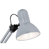 Lampara de escritorio q-connect polaris metalica coninterruptor brazo doble 3 articulaciones color plata