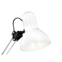 Lampara de escritorio q-connect polaris metalica coninterruptor brazo doble 3 articulaciones color blanco