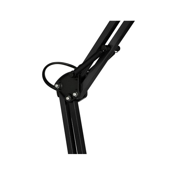 Lampara de escritorio q-connect polaris metalica coninterruptor brazo doble 3 articulaciones color negro