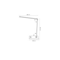 Lampara de escritorio q-connect vega led 10w 400 lm tactil 5 niveles de color brillo regulable color negro
