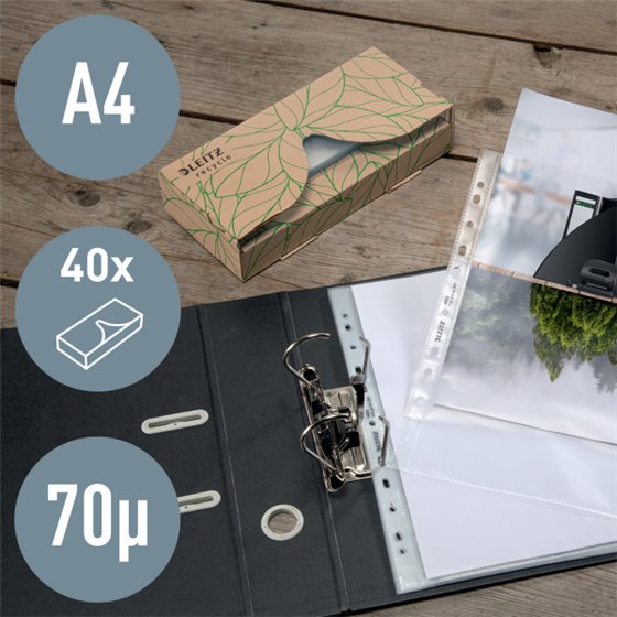 Dispensador de fundas Leitz Recycle A4, 40 unidades