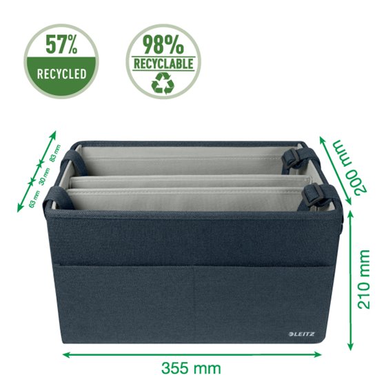 Bolsa de trabajo compacta de tela Leitz para Hot Desking