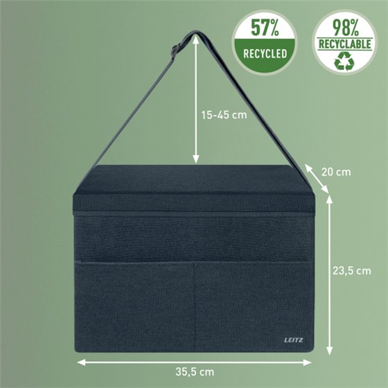 Bolsa de trabajo de tela compacta Leitz para Hot Desking con tapa