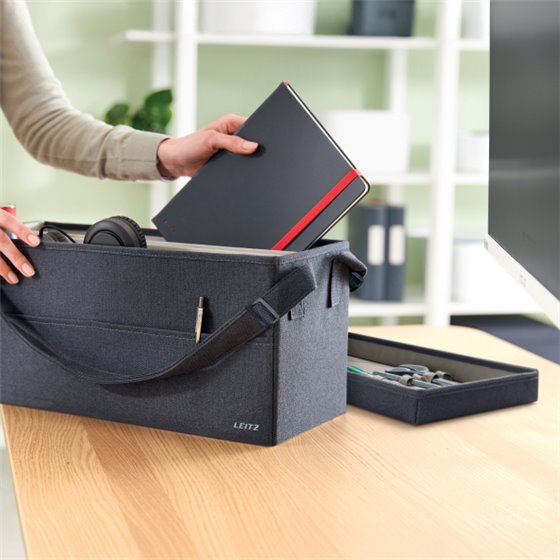 Bolsa de trabajo de tela con tapa Leitz
