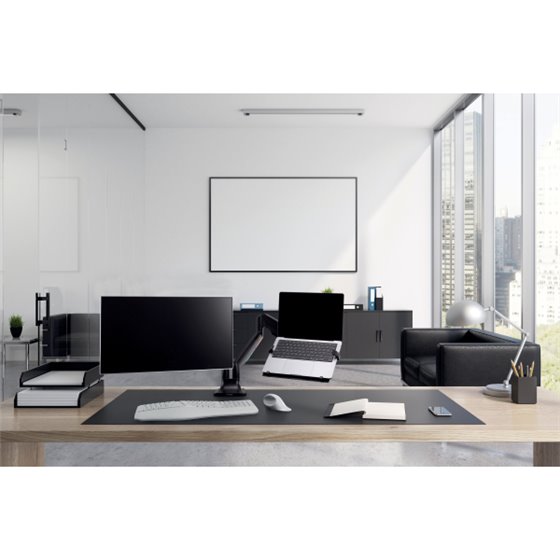 Bandeja universal de portátiles para brazos de monitor