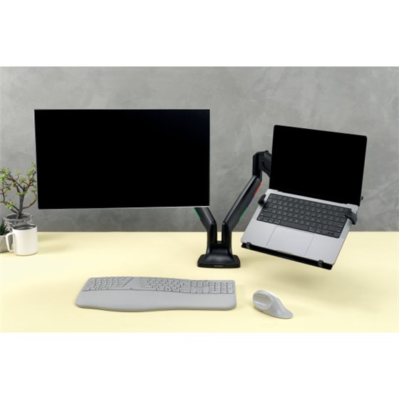 Bandeja universal de portátiles para brazos de monitor