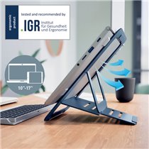 Soporte para Portátil Ajustable Ultraplano de Aluminio Leitz Ergo
