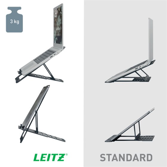 Soporte para Portátil Ajustable Ultraplano de Aluminio Leitz Ergo