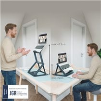 Soporte para portátil Leitz Ergo 2 en 1 de sobremesa para trabajar sentado o de pie