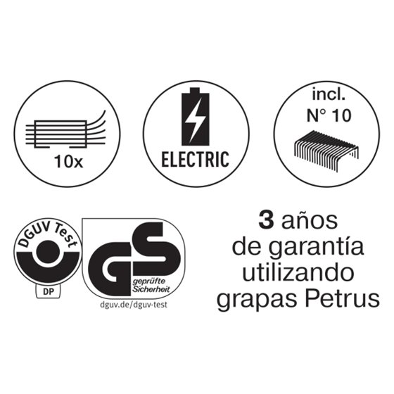 Grapadora eléctrica WOW E-310 Contactless de Petrus