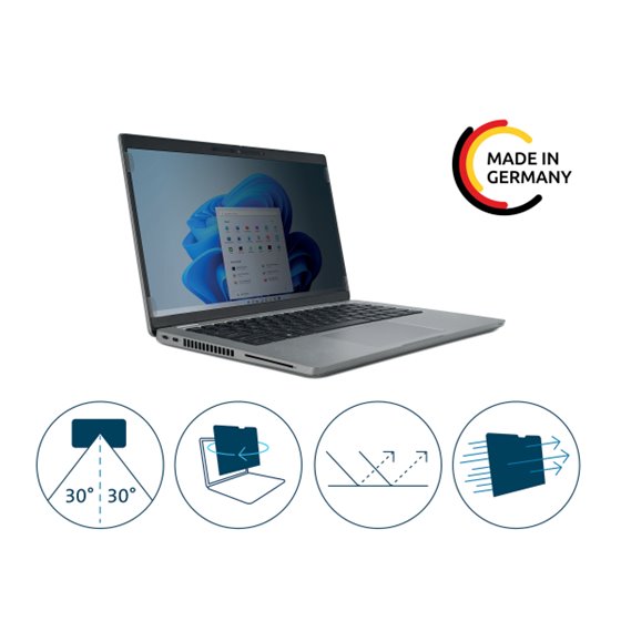 Filtro de privacidad extraíble en dos direcciones para portátiles de 14" 16:10
