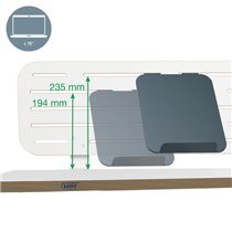Panel organizador de escritorio con soporte para ordenador portátil Leitz Ergo, 80x25 cm