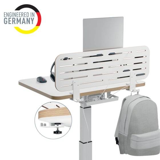Panel organizador de escritorio con soporte para ordenador portátil Leitz Ergo, 80x25 cm