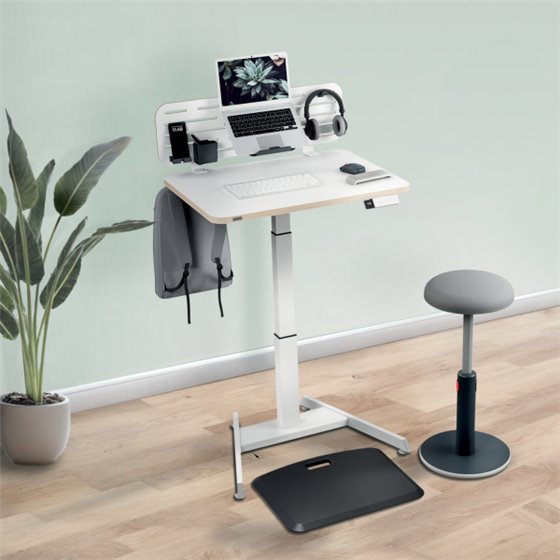 Panel organizador de escritorio con soporte para ordenador portátil Leitz Ergo, 80x25 cm
