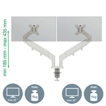 Brazo para dos monitores Leitz Ergo Space Saving