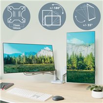 Brazo para dos monitores Leitz Ergo Space Saving