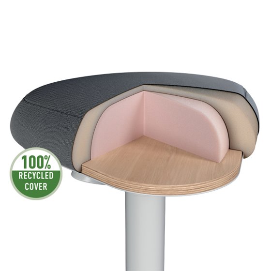 Taburete Active con asiento Comfort Leitz Ergo