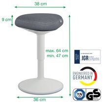 Taburete Active con asiento Comfort Leitz Ergo