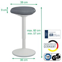 Taburete Active con asiento Comfort Leitz Ergo