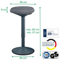 Taburete Active con asiento Comfort Leitz Ergo