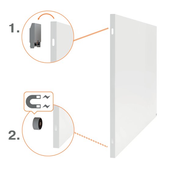 Pizarra magnética sin marco Nobo Infinity 1200x900mm