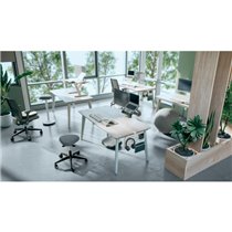 Taburete Leitz Ergo Active con Ruedas y Asiento Wobble Comfort
